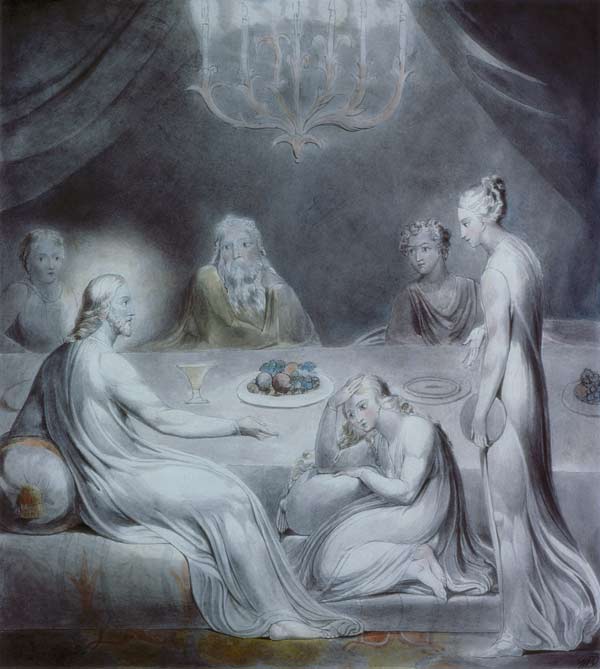 Christ in the House of Martha and Mary or The Penitent Magdalen à William Blake