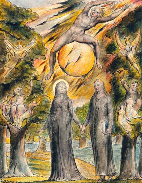 The Sun in His Wrath (from John Milton's L'Allegro and Il Penseroso) à William Blake