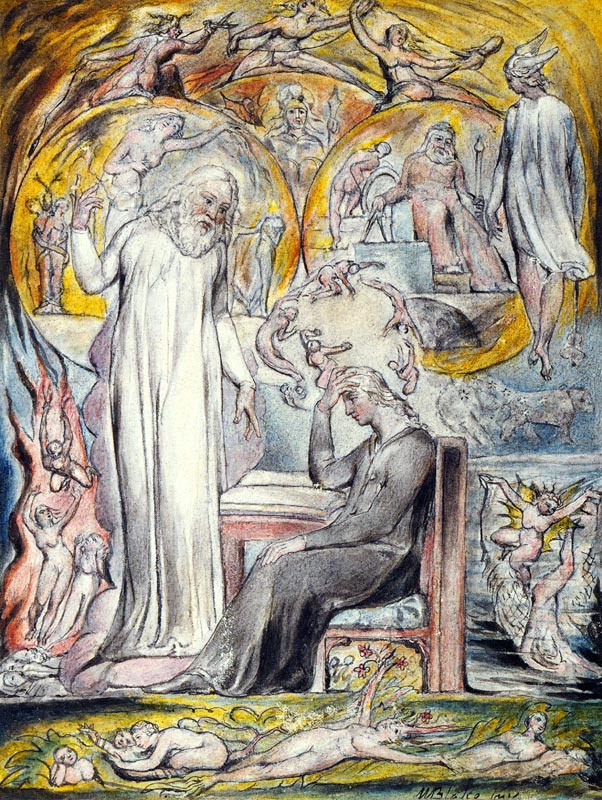 The Spirit of Plato (from John Milton's L'Allegro and Il Penseroso) à William Blake