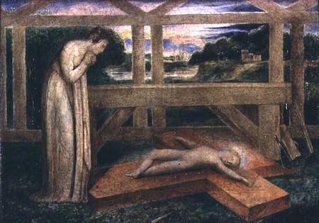 The Christ Child asleep on a Cross à William Blake