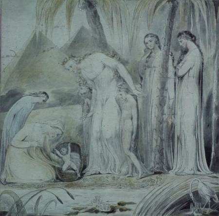 The compassion of Pharaoh's Daughter or The Finding of Moses à William Blake