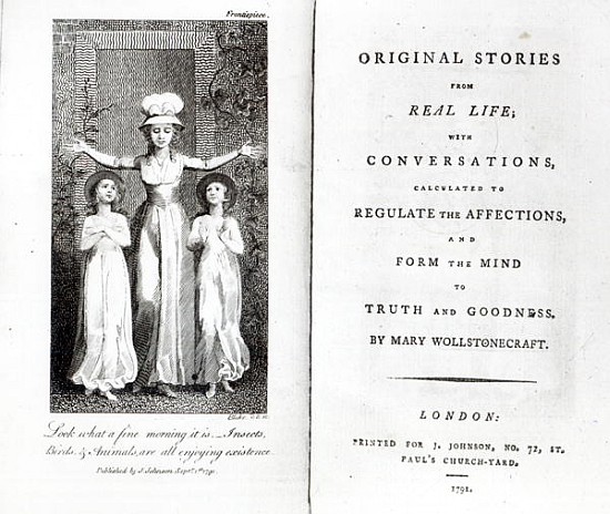 Frontispiece to ''Original Stories from Real Life'' Mary Wollstonecraft à William Blake