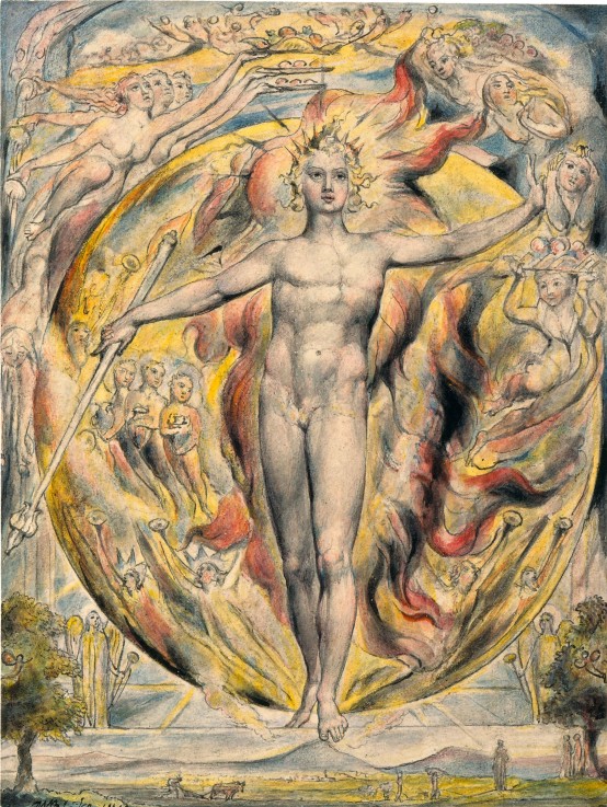 The Sun at His Eastern Gate (from John Milton's L'Allegro and Il Penseroso) à William Blake