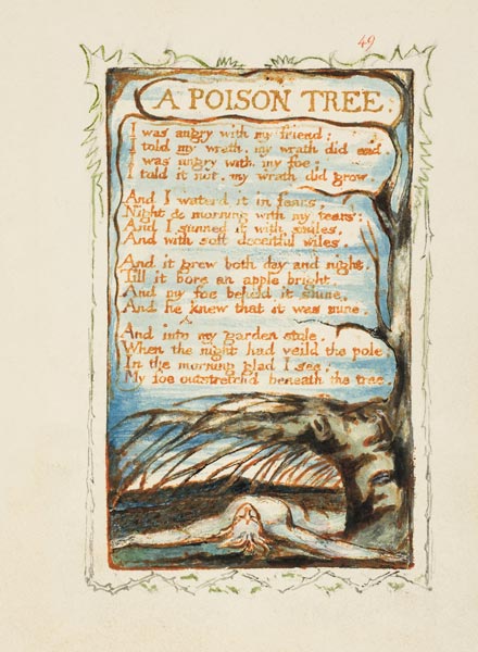 A Poison Tree. Songs of Innocence and of Experience à William Blake