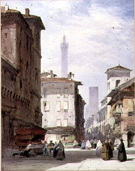 Leaning Tower, Bologna à William Callow