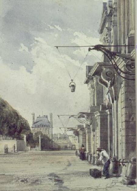 The Rue de Rivoli, near the Tuileries, Paris à William Callow