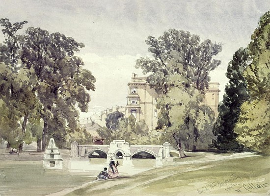 West End of the Serpentine, Kensington Gardens à William Callow