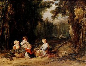 Enfants lors de la récolte d'houblon à William Collins