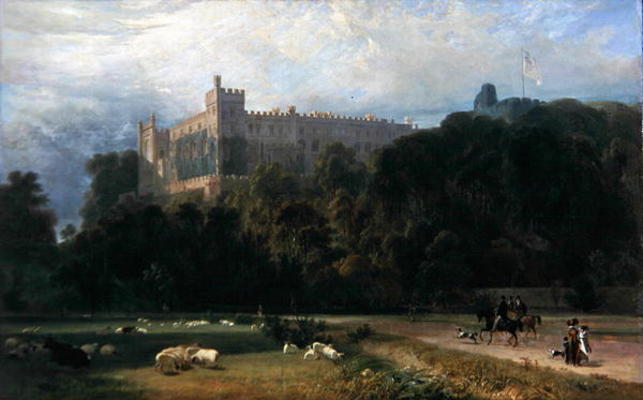 View of Arundel Castle from the south-east, 1823 (oil on canvas) à William Daniell