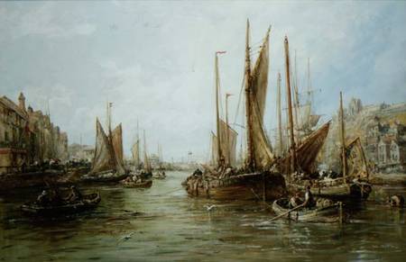 Quayside with Fishing Boats à William Edward Webb
