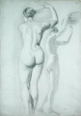 Figure studies (pencil on paper) à William Etty
