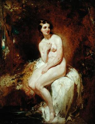 The Bather (oil on panel) à William Etty