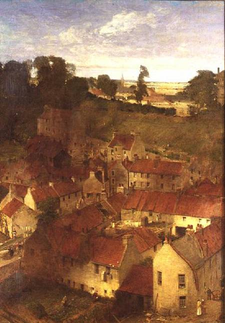 The Village of the Water of Leith from a Window in Rothesay Terrace à William Fettes Douglas