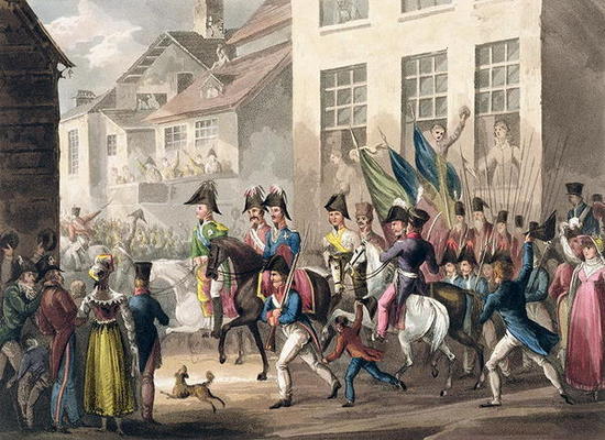 Entrance of the Allies into Paris, March 31st 1814, from 'The Martial Achievements of Great Britain à William Heath
