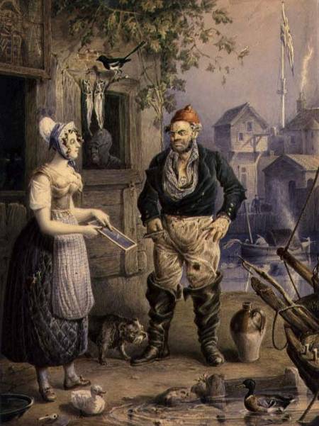 A Fisherman and a Maid à William Heath