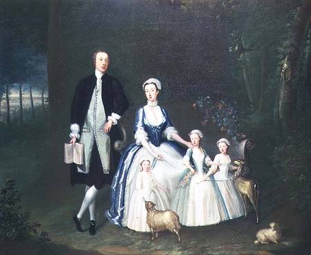 Baptist Noel, 4th Earl of Gainsborough and His Wife, Elizabeth, with their Children à William Henesy
