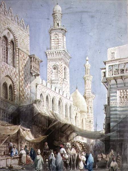 The Sharia El Gohargiyeh, Cairo à William Henry Bartlett