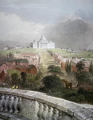View of the Capitol from the White House in 1840 (coloured engraving) à William Henry Bartlett