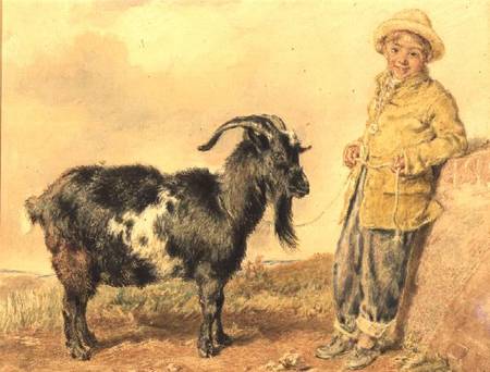 Boy and Goat à William Henry Hunt