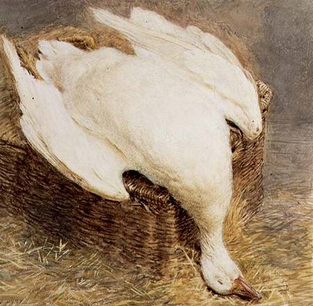 Still Life of a Dead Goose with a Basket à William Henry Hunt