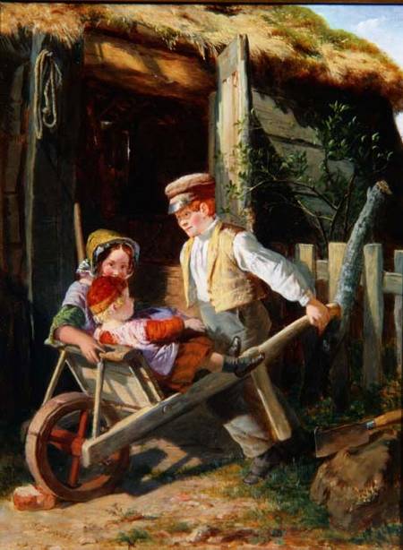 Wheelbarrow (panel) à William Henry Knight