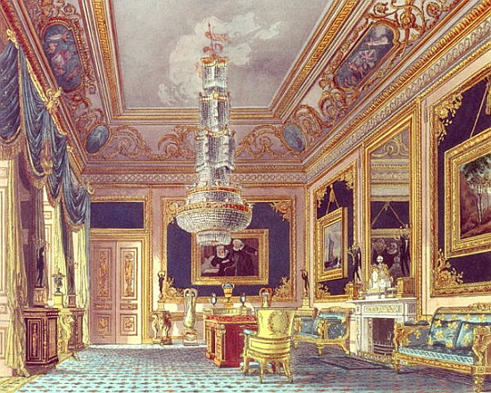 The Blue Velvet Room, Carlton House from Pyne''s ''Royal Residences'' à William Henry Pyne