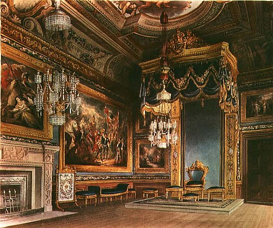 The King''s Audience Chamber, Windsor Castle from Pyne''s ''Royal Residences'' à William Henry Pyne