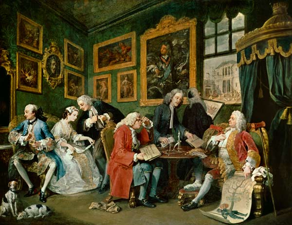 the marriage contract à William Hogarth