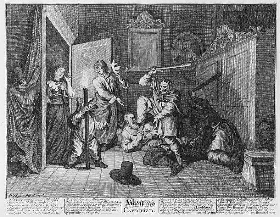 Hudibras Catechiz''d, Plate IV, from ''Hudibras'' by Samuel Butler, 1726 à William Hogarth