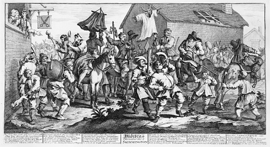 Hudibras Encounters the Skimmington, from ''Hudibras'', by Samuel Butler, 1726 à William Hogarth