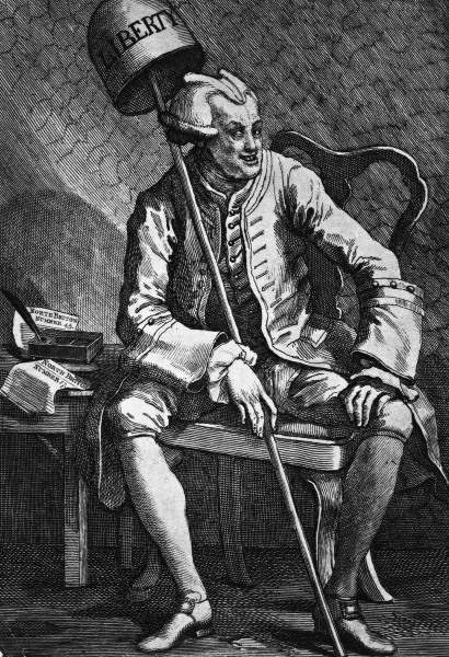 John Wilkes / Etching by Hogarth / 1763 à William Hogarth