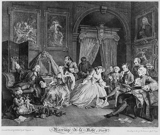 Marriage a la Mode, Plate IV, The Toilette à William Hogarth