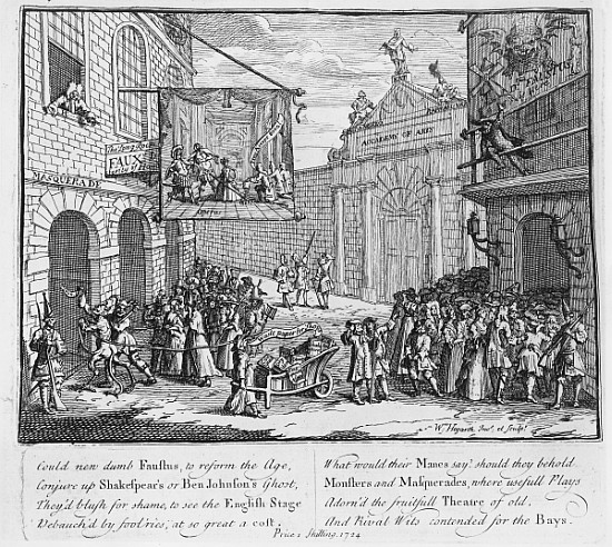 Masquerades and Operas, Burlington Gate à William Hogarth