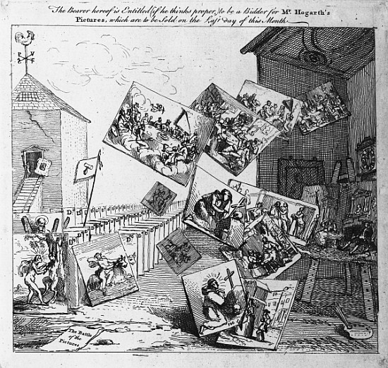 The Battle of the Pictures à William Hogarth