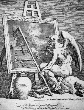 W.Hogarth, Time Smoking a Picture / 1761