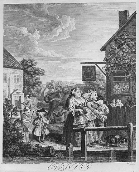 Times of the Day, Evening à William Hogarth