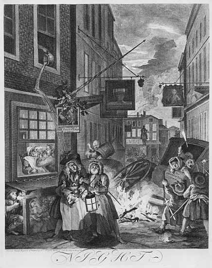 Times of the Day, Night à William Hogarth