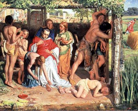 A Converted British Family Sheltering a Christian Priest from the Persecution of the Druids à William Holman Hunt