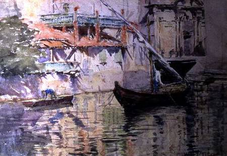 A Side Canal, Venice  on à William Holt Yates Titcomb