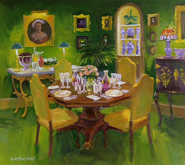 Dinner Party (oil on board)  à William  Ireland