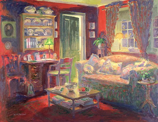 Scarlet Feather, c.2000 (oil on board)  à William  Ireland