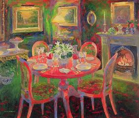 The Dining Room, c.2000 (oil on board) 