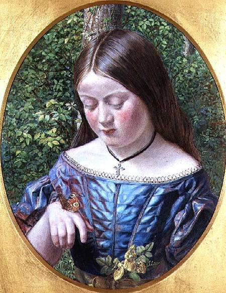 Girl with a Butterfly à William J. Webb ou Webbe