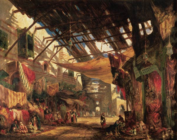 The Carpet Bazaar, Cairo à William James Muller