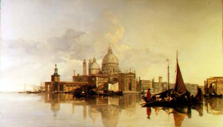 Venice with the Dogana and the Church of S. Maria à William James Muller