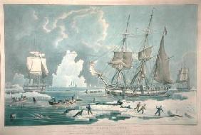 Northern Whale Fishery, engraved by E. Duncan