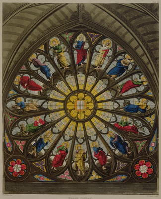 The North Window, plate D from 'Westminster Abbey', engraved by Frederick Christian Lewis (1779-1856 à William Johnstone White