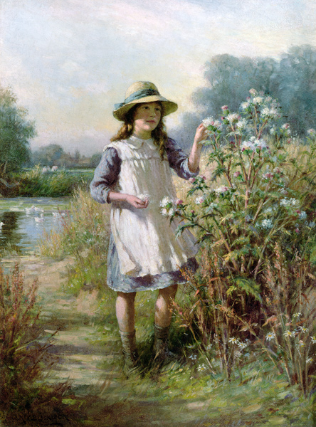 Girl with a thistle à William Kay Blacklock