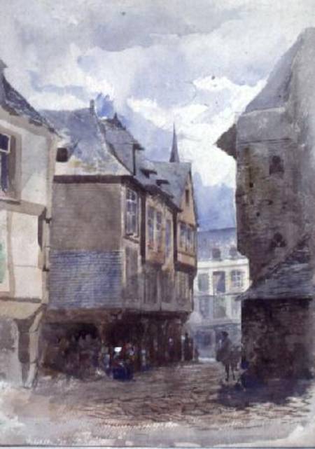 A Street in Dinan, France à William Linnaeus Casey