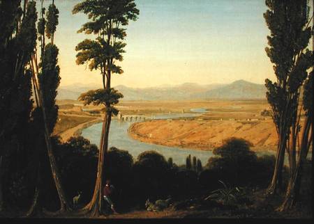 A View of the Tiber and the Roman Campagna from Monte Mario à William Linton